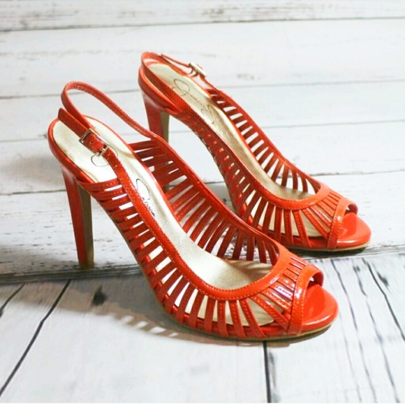 jessica simpson orange shoes